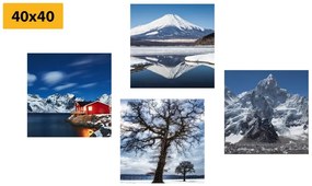 Set obrazov zimná krajina