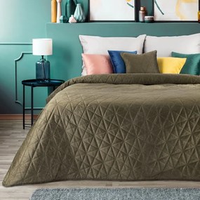 Dekorstudio Zamatový prehoz na posteľ LUIZ3 v hnedej farbe Rozmer prehozu (šírka x dĺžka): 200x220cm