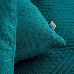 SADA PREHOZ NA POSTEĽ + OBLIEČKA NA VANKÚŠ BONI4 200X220 CM, 2 KS 40X40 CM TMAVOTYRKYSOVÁ