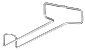 Nástenné oceľové držiaky na poháre na víno v súprave 2 ks v striebornej farbe Rail – Metaltex