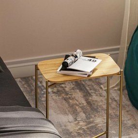 Odkladací stolík Same Gold and Natural