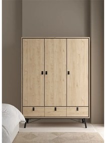 Šatníková skriňa v dekore duba v prírodnej farbe 150x200 cm Ry – Tvilum