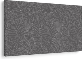 Obraz - Šedé palmové listy (90x60 cm)