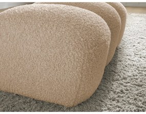 Béžová podnožka z textílie buklé Hippolyte – Bobochic Paris