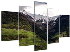 Obraz - Údolie pod horami (150x105 cm)