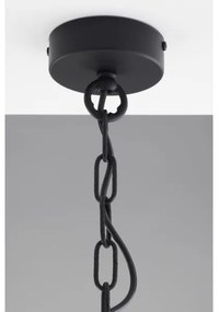 Jupiter 2108- Luster na reťazi ARTHUR 6xE27/15W/230V čierna/oranžová/mramorový dekor