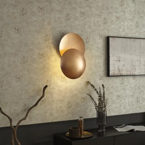 Moderné nástenné svietidlo medené 34,5 cm 2-svetlá - Sunrise