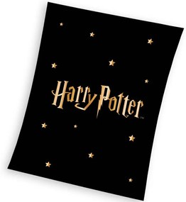 Detská deka Carbotex Harry Potter Gold Stars, 130x 170 cm