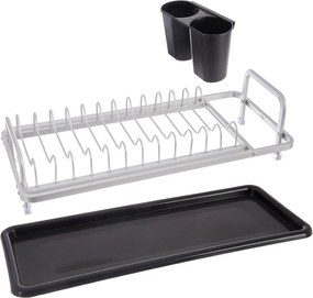 Čierno-biely kovový odkvapkávač 41,5x17 cm Deluxe – Orion