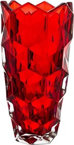 KRIŠTÁĽOVÁ VÁZA BOHEMIA LUNAR RED 280MM