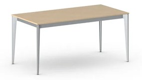 Kancelársky stôl PRIMO ACTION, sivostrieborná podnož, 1600 x 800 mm, breza