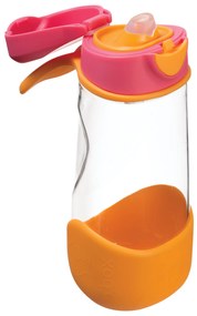 Sport fľaša na pitie 450 ml – ružová/oranžová