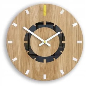 Sammer Moderné dubové nástenné hodiny ATENA 33 cm AtenawoodYellow
