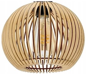 BERGE Závesné stropné svietidlo LED drevený trám 2xE27 Dense Ball Luster Luca