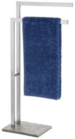 WENKO 20603100 - Stojan na uteráky GRANIT 43,5x86,5 cm nerezová oceľ/satén/sivá