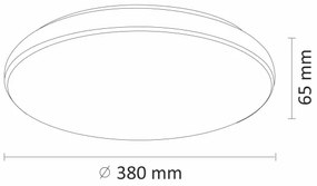 LED Stmievateľné stropné svietidlo DESERT LED/24W/230V s diaľkovým ovládačom