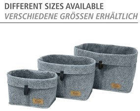 Sivý textilný organizér Wenko Felt, 18 x 12 cm