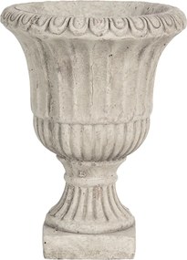 Šedý betónový kvetináč v tvare čaše - Ø 15*20 cm