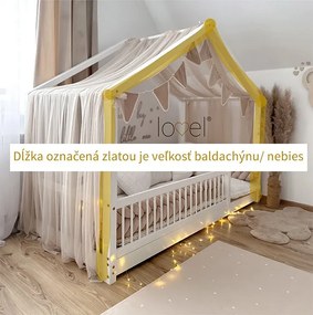 lovel.sk Nebesá/ baldachýn na domčekovú posteľ Tyl Luna - Vanilla white