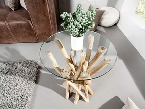 Sklenená doska na príručný stolík Ø40 cm