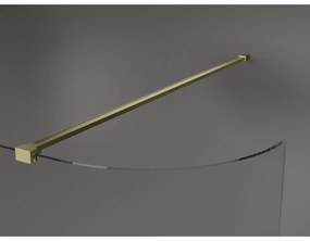 Mexen Kioto, sprchová zástena Walk-In 120 x 200 cm, 8mm číre sklo, zlatý matný profil, 800-120-101-55-06