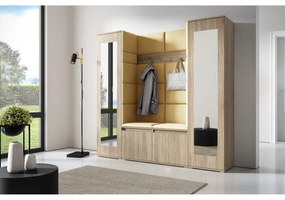 Predsieňová stena AMI 31 So zrkadlom Dub sonoma Žltá