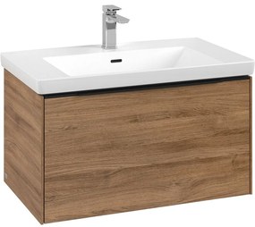 VILLEROY &amp; BOCH Subway 3.0 závesná skrinka pod umývadlo, 1 zásuvka, 772 x 478 x 429 mm, Oak Kansas, C57301RH