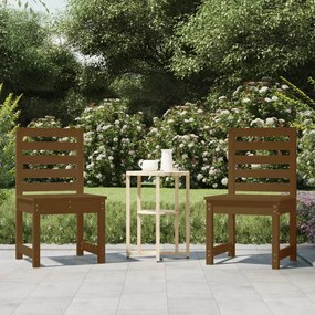 Záhradné stoličky 2 ks medové 40,5x48x91,5 cm borovicový masív 824028