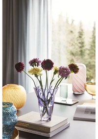 Súprava 2 ružovo-bielych sklenených váz Hübsch Candy