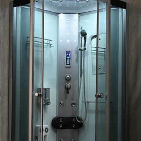 BPS-koupelny Hydromasážny box WSH7180WS biely, 80x80 so saunou
