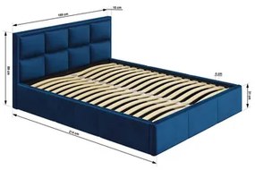 Čalúnená posteľ OTTO rozmer 160x200 cm Tmavosivá