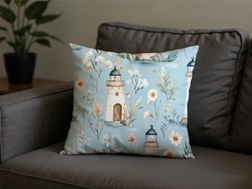 Bavlnená obliečka na vankúš LIGHTHOUSE POLY 45x45 cm, modrá