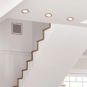 LED Podhľadové svietidlo WOODY SPOT LED/16,5W/230V 4000K dub ø 18,5 cm