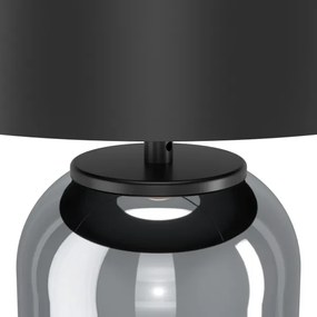 Eglo 390063 - Stolná lampa CUITE 1xE27/40W/230V čierna/dymová