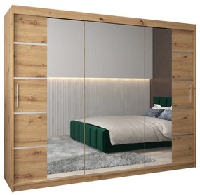 Šatníková skriňa 250 cm Verika 4 250 (dub artisan). Akcia -10%. Vlastná spoľahlivá doprava až k Vám domov. 1064317