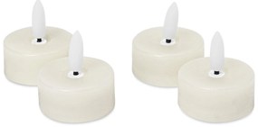 LED čajové sviečky z pravého vosku, 4 ks
