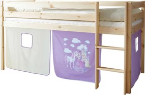 XXXLutz VYVÝŠENÁ POSTEĽ, 90/200 cm lila, prírodná farba, béžová Livetastic - Detské izby - 000406003610