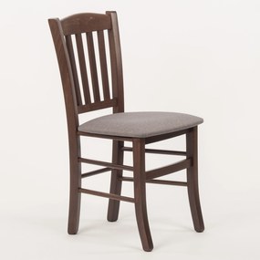 Stima Stolička VENETA s čalúneným sedákom Vyberte odtieň ->: Tmavo hnedá, Vyberte látku ->: LUX Sivá 5