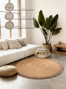 Koberec Hanse Home NURU prírodný / zlatý kruh