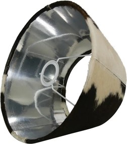 Tienidlo na lampu z hovädzej kože - hnedo biela - 20 * 30 * h18,5cm