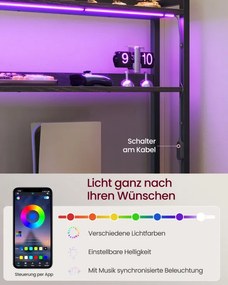Rohový pracovný stôl s LED diódou LWD162B101