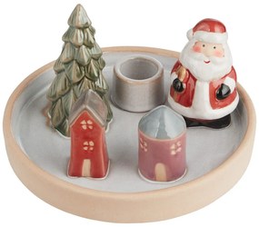 WINTER VILLAGE Svietnik 15 cm - béžová