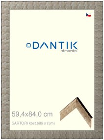 DANTIK rám na obraz 59,4x84 | SARTORI kost.bílá s (Plexi Čiré)