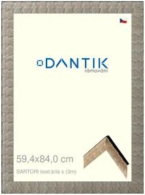 DANTIK rám na obraz 59,4x84 | SARTORI kost.bílá s (Plexi Čiré)
