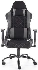 Otočné kreslo Drake čierna/sivá