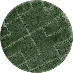 Kúpeľňový koberček SUPREME LINES línie, zelený kruh