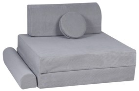 Variabilná detská pohovka MeowBaby® Premium, grey
