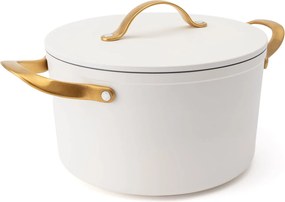 Elmich Nepriľnavý keramický hrniec Zen Ø 24 cm – krémovo-zlatý