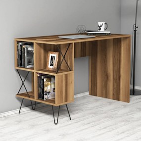 PC stolík Elegance (Orech + Čierna). Akcia -20%. Vlastná spoľahlivá doprava až k Vám domov. 1072067