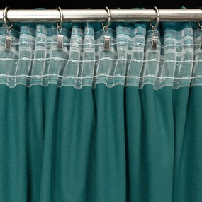 ZATEMŇOVACÍ ZÁVES NA PÁSKE NADIA 140X300 CM TMAVOTYRKYSOVÁ